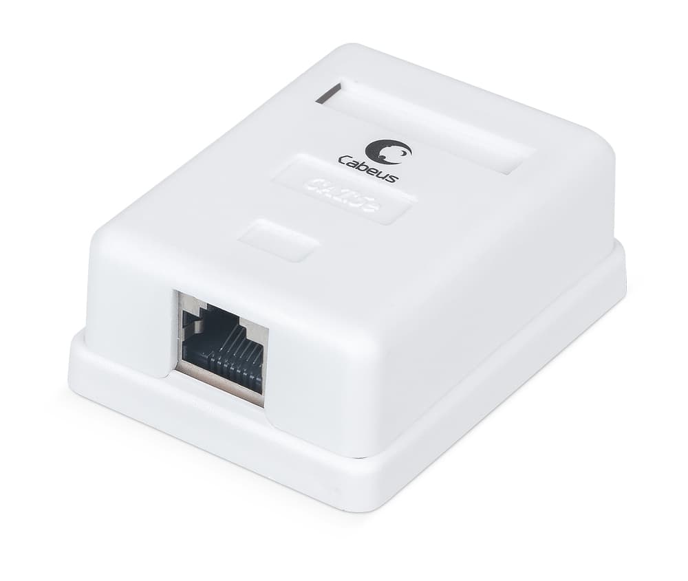Розетка компьютерная RJ-45(8P8C), категория 5e, экранированная, одинарная, внешняя, Dual IDC