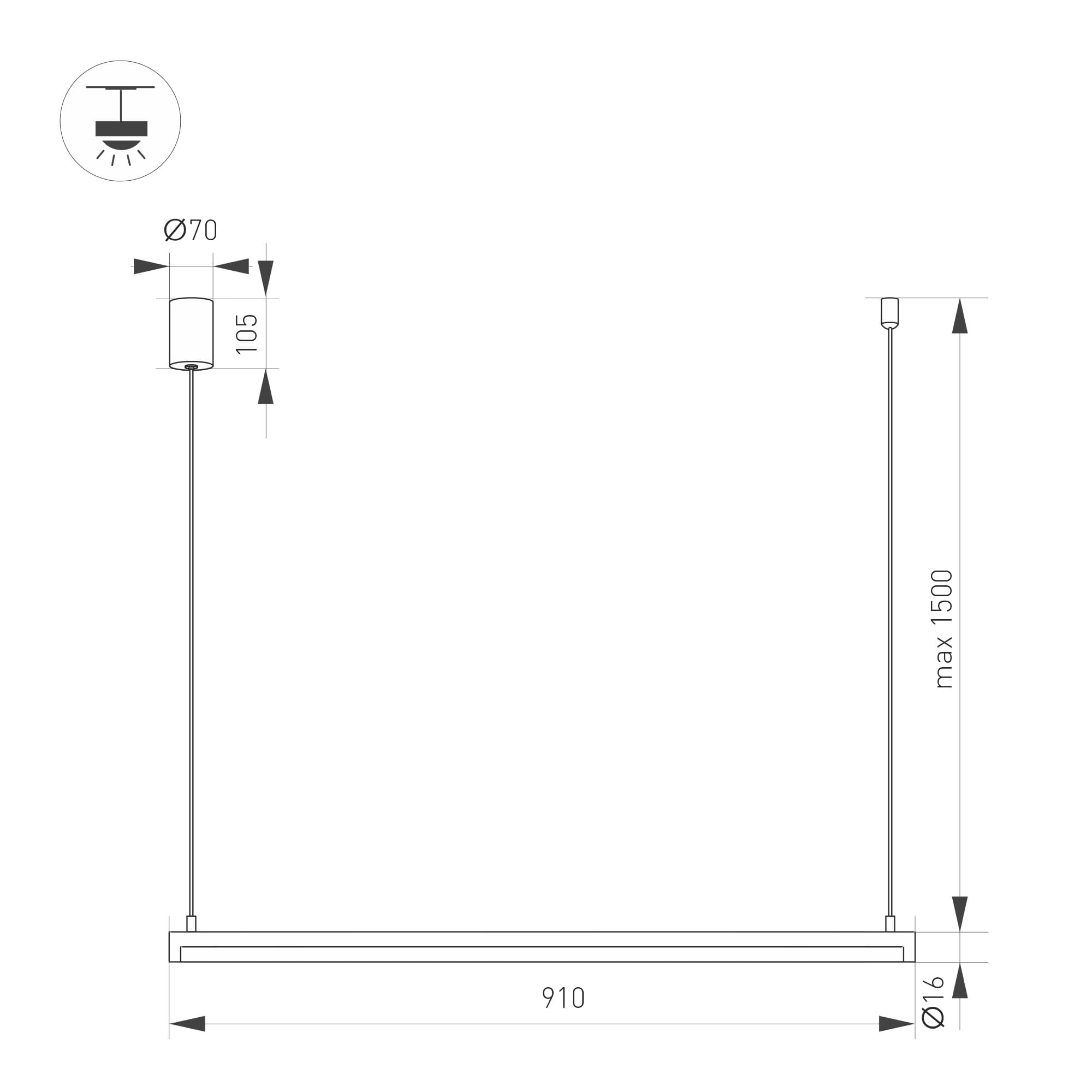 Экран ARH-KANT-H16-2000 Round Clear-PM (ARL, Пластик)