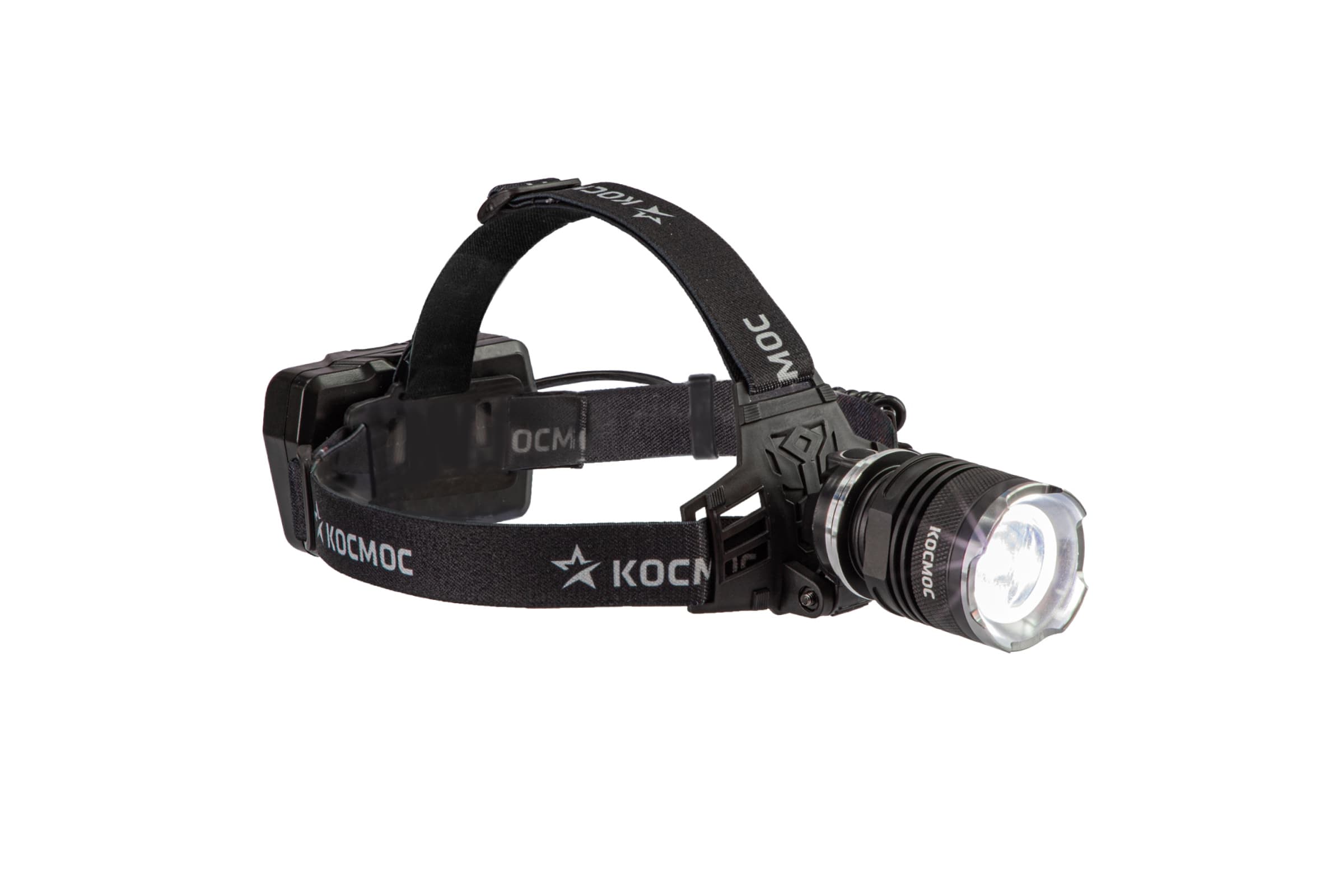 Фонарь налобный аккумуляторный с зум-линзой, 10Вт LED, 5 режимов, Li-ion 18650 3600mAh (3x1200mAh)