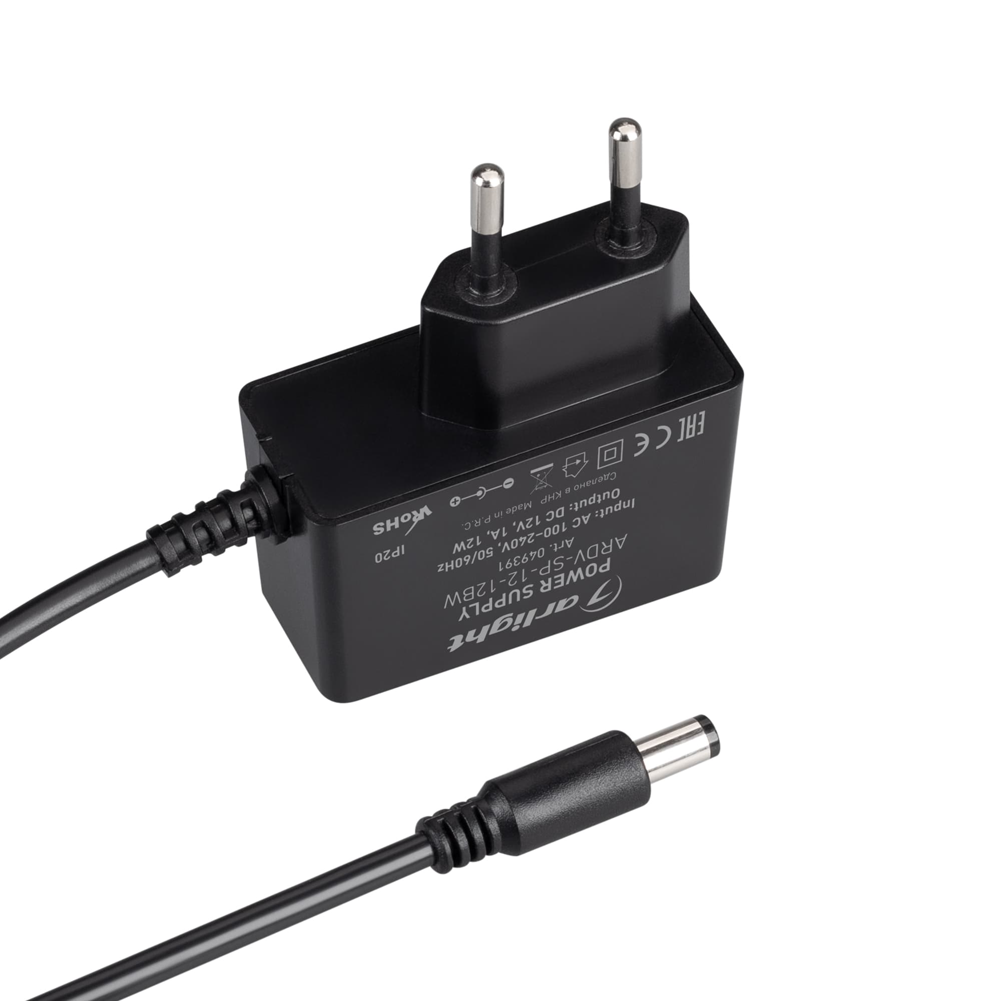 Блок питания ARDV-SP-12-12BW (12V, 1A, 12W) (Адаптер, 5 лет)