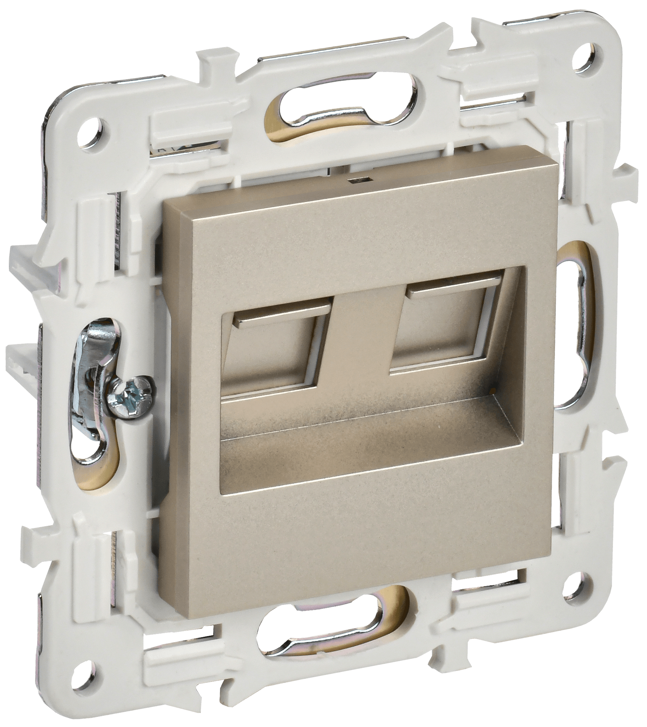 SKANDY Розетка компьютерная двойная RJ45 кат.6 SK-K04Sh шампань IEK
