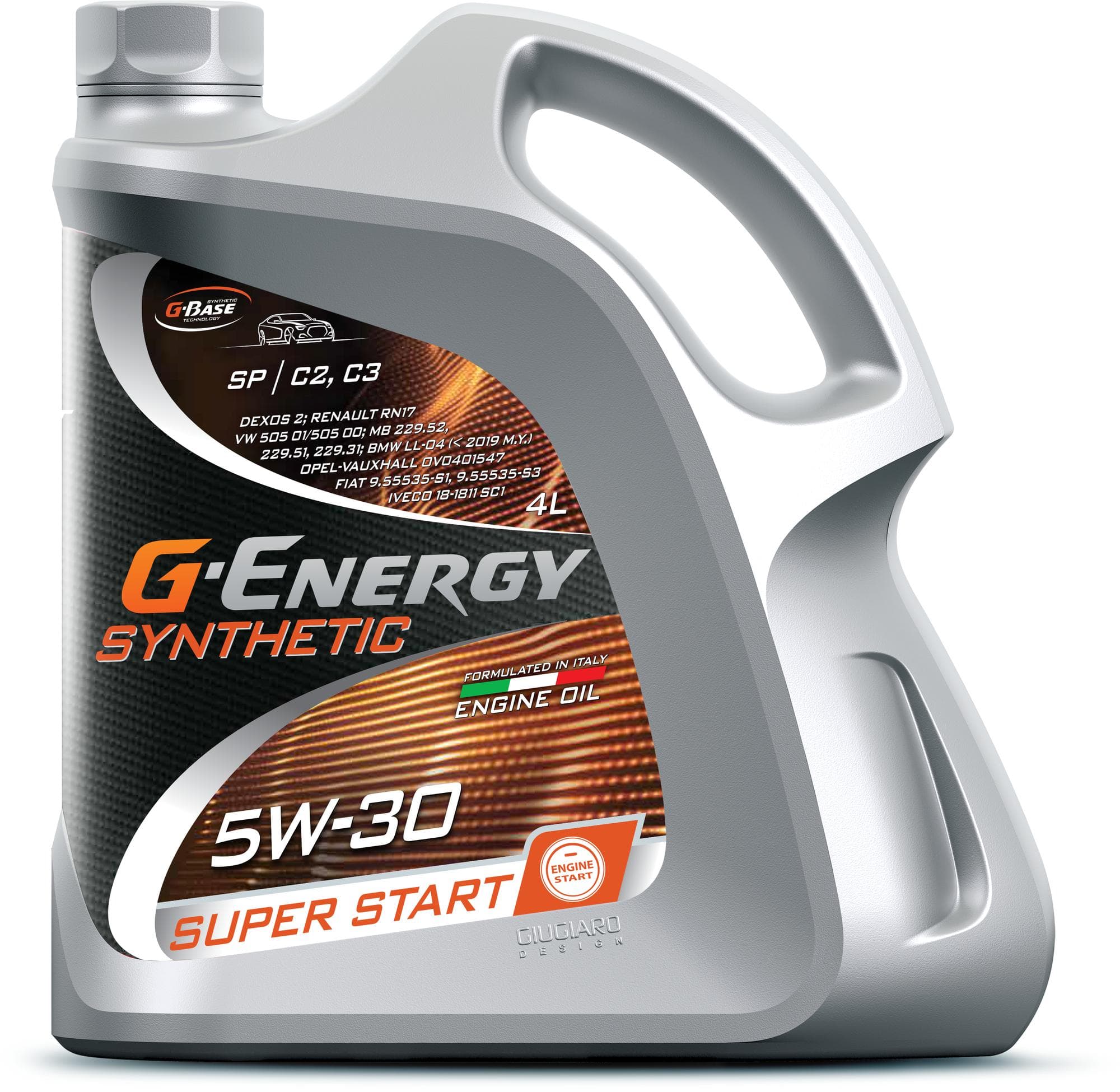 Масло моторное G-Energy Synth Super Start 5W-30 API SN/CF, ACEA C3 (4 л)