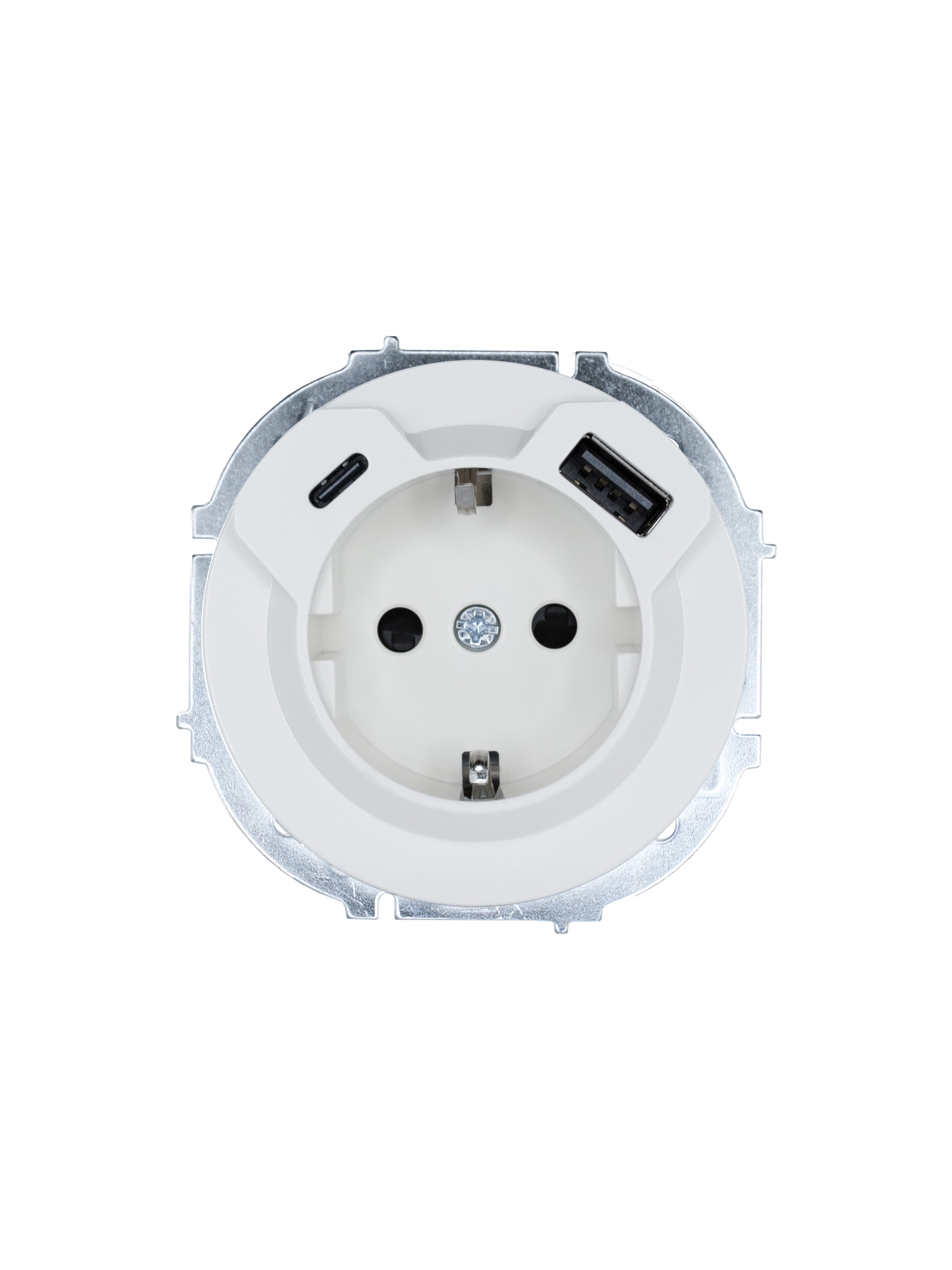 OSEN Розетка с заземлением (16 А) + TC + USB, механизм, белая Lezard 743-0288-181TC