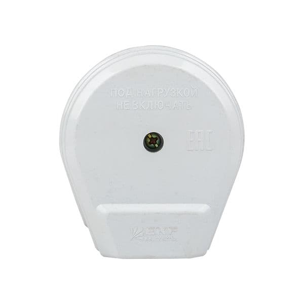 Разъем РШ-ВШ 32А 250В 2P+PE(ОУ) пластиковый белый Simple