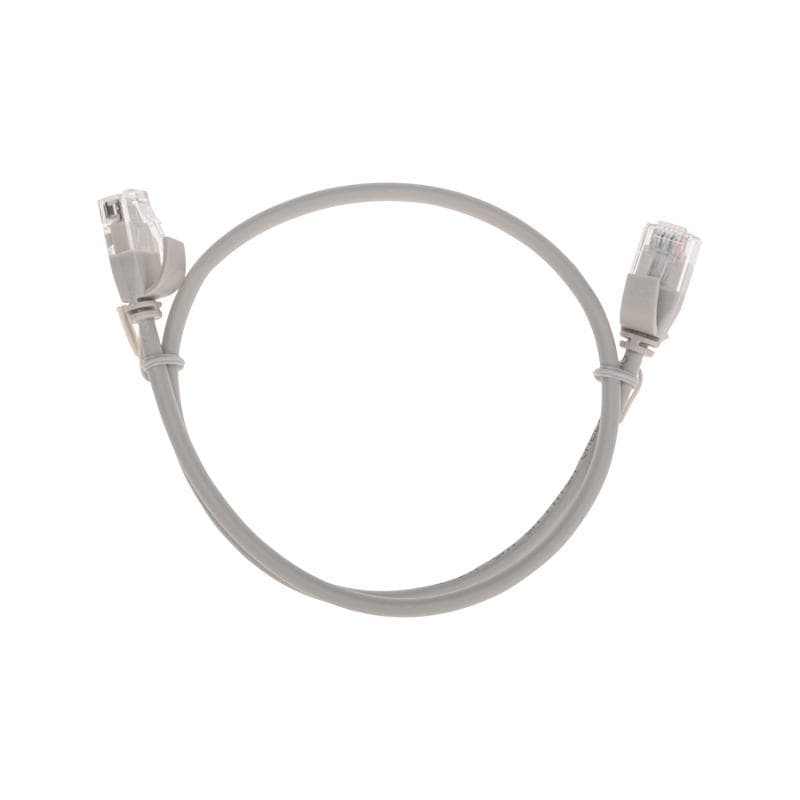 Патч-корд U/UTP CAT 6A (10G), RJ45-RJ45, 28AWG, LSZH, серый, 0.5м,