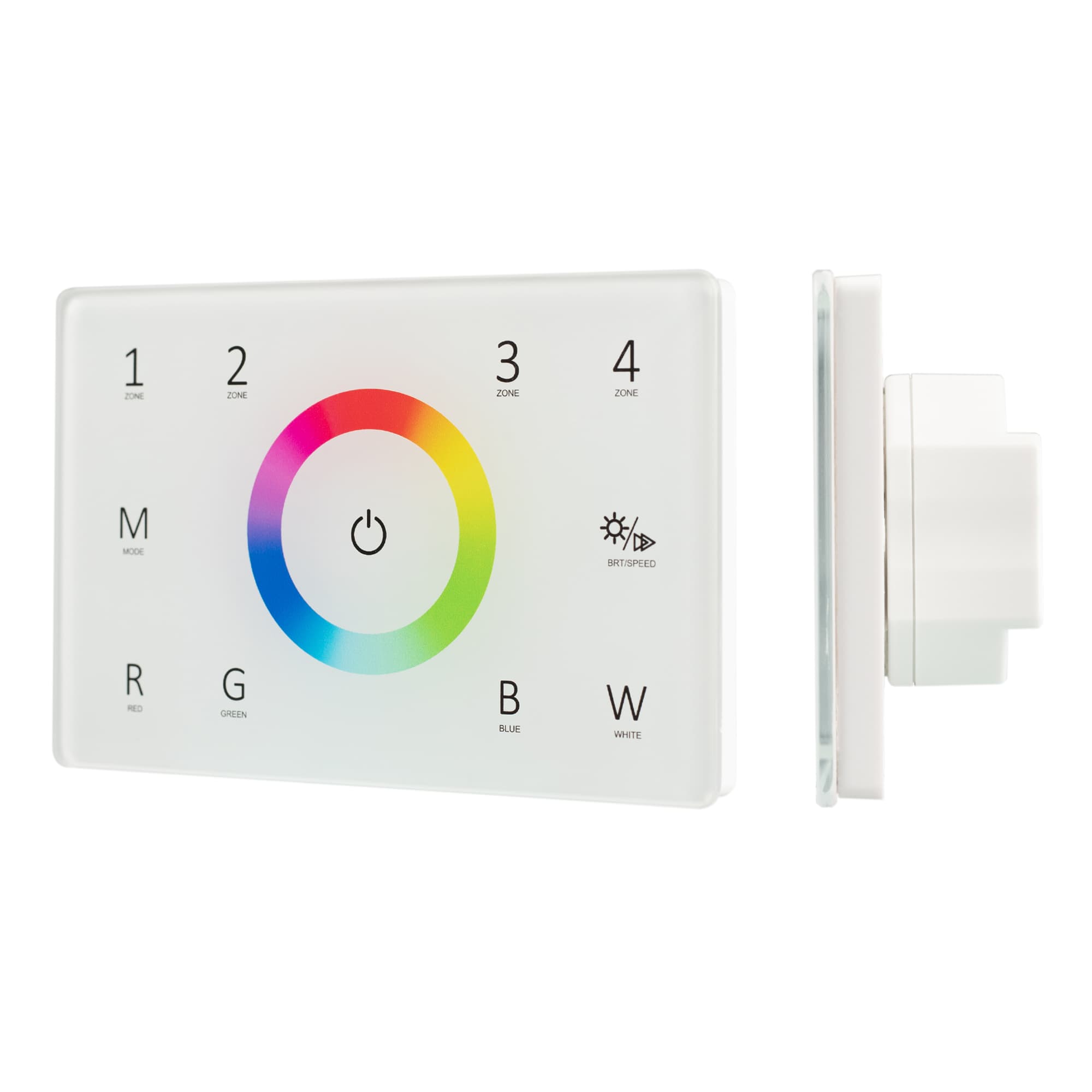 Панель Sens SMART-P85-RGBW White 230V, 4 зоны, 2.4G ARL, IP20 пластик, 5 лет
