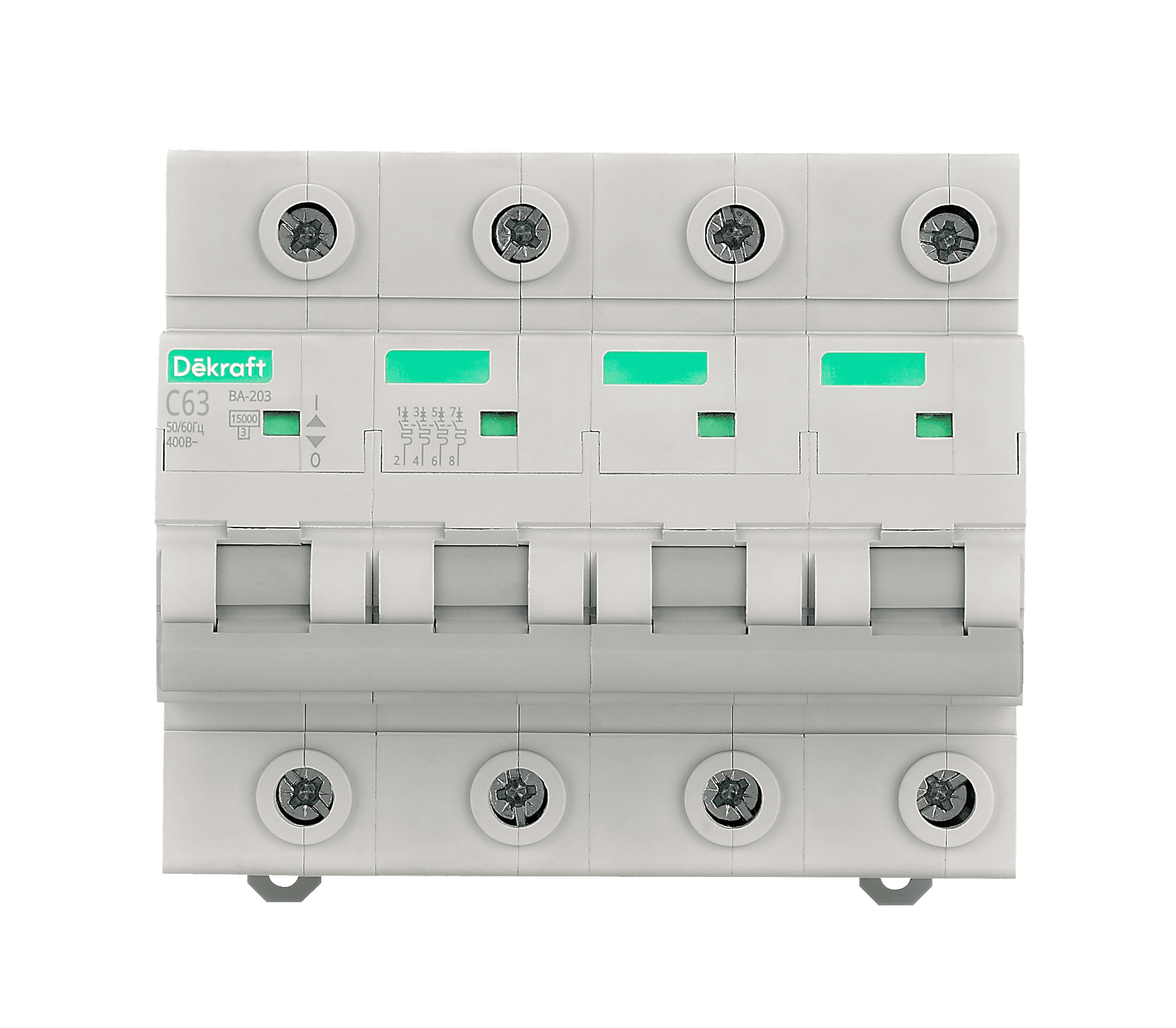 Выключатель автоматический 4P 63A х-ка C ВА-203 15кА