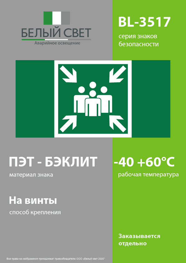 Знак безопасности BL-3517.E21''Пункт (место) сбора''
