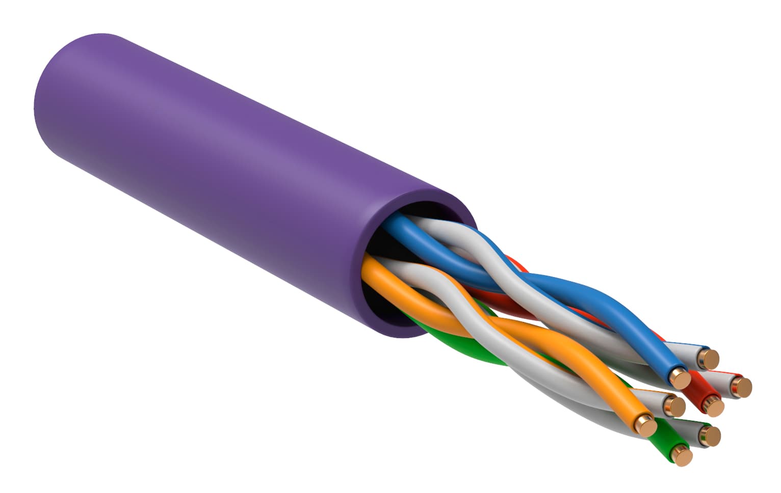 Витая пара U/UTP кат 5E 4х2х24AWG solid LSZH 305м фиолетовый