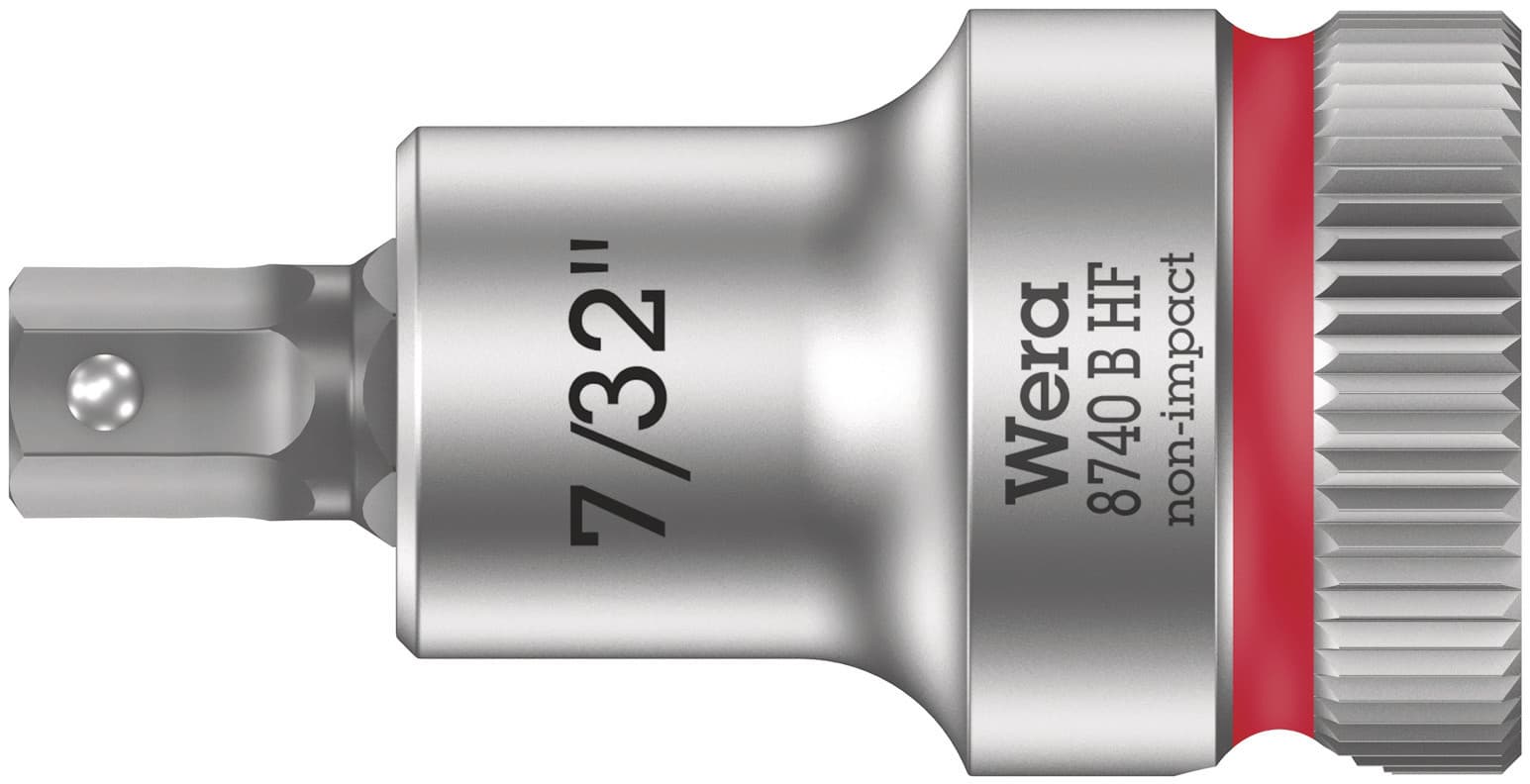 Головка торцевая 8740 B Hex-Plus HF Zyklop со вставкой под внутренний шестигранник DR 3/8 с функцией фиксации крепежа 7/32X35 мм
