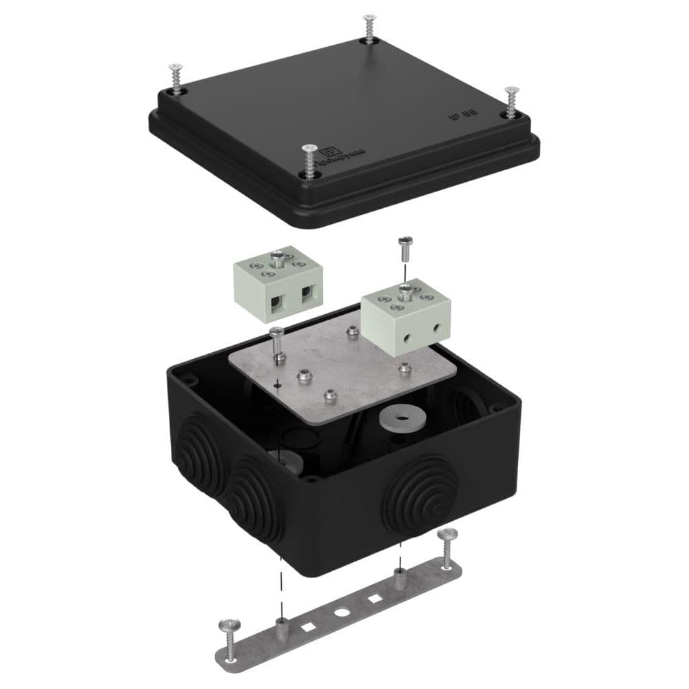 Коробка огнестойкая для о/п 40-0300-FR6.0-4 Е15-Е120 RAL9005 100х100х50 (14 шт/кор)