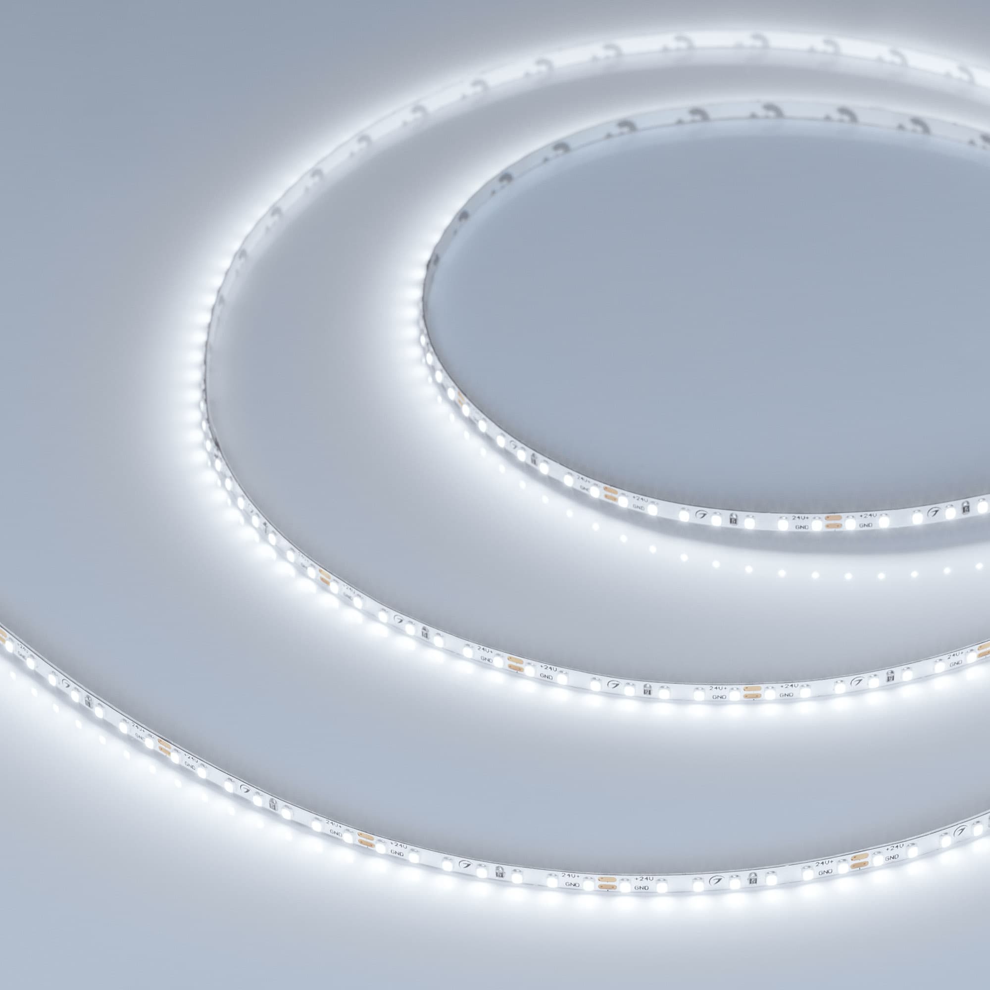 Лента светодиодная 5 Вт/м 24В IP20 6000K 168LED/м MICROLED-M168-4mm SMD 2216 5 м