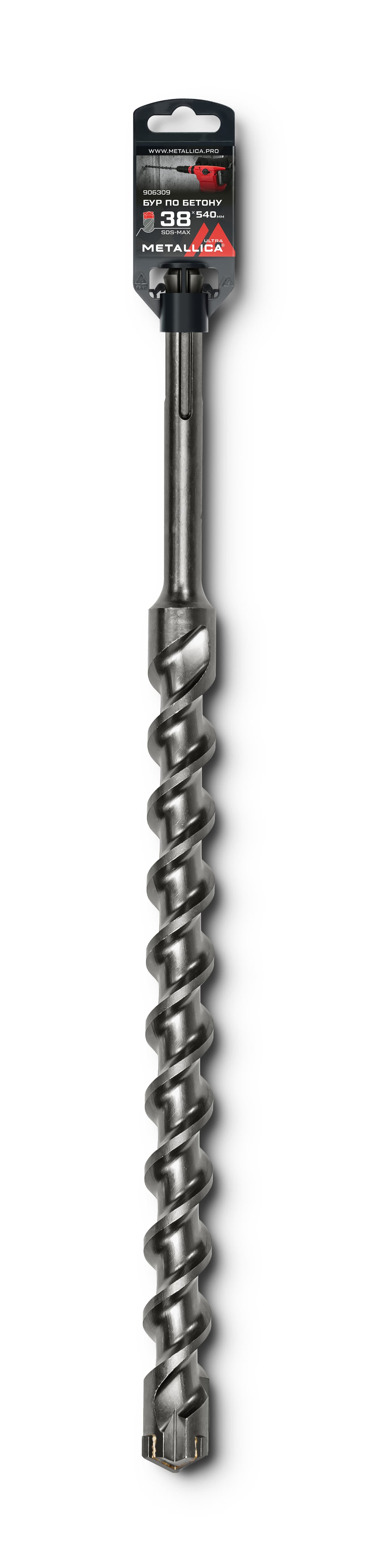 Бур по бетону SDS-max 38 х540/400 мм, Х-напайка, 2 спирали