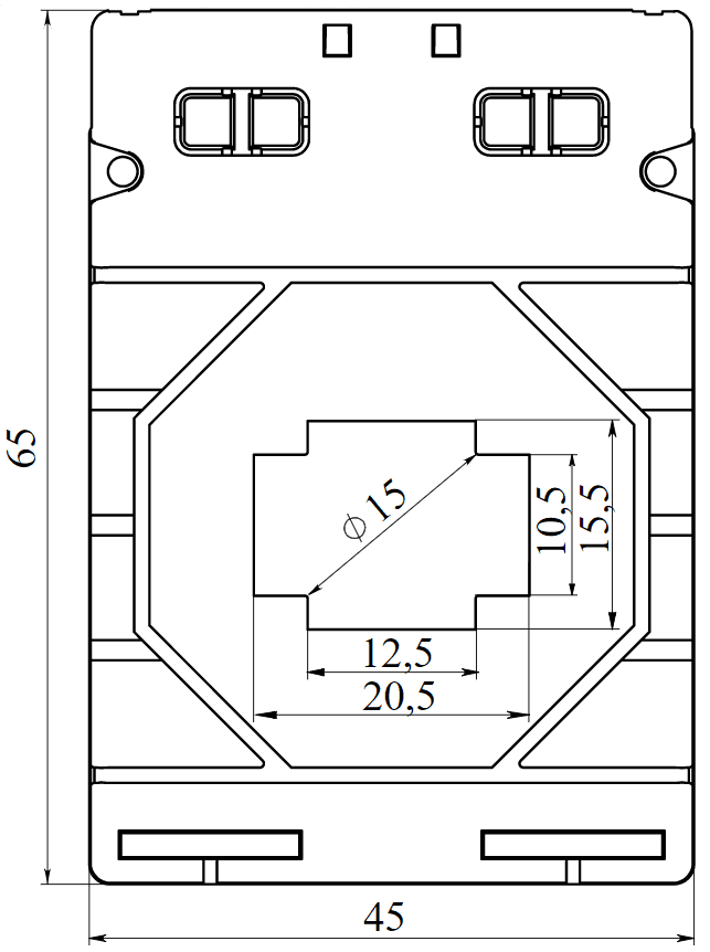 Трансформатор тока CT165 1200A, класс 0.2S, 10ВА