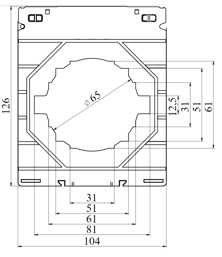 Трансформатор тока CT165 4000A, класс 0.2, 30ВА
