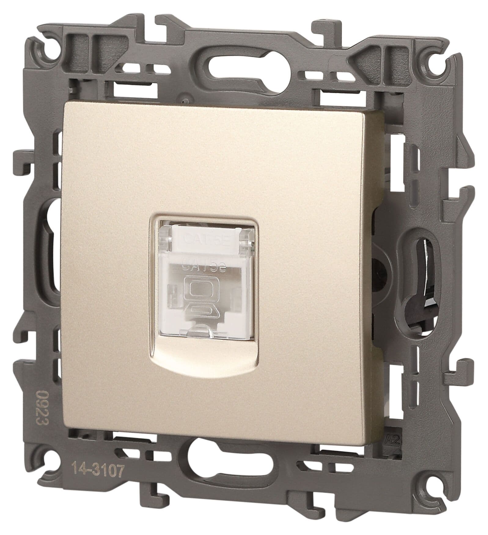 Розетка RJ45, Эра Elegance, шампань, 14-3107-04