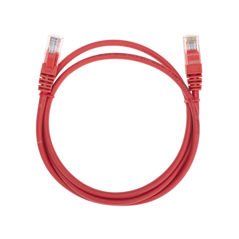 Патч-корд U/UTP, CAT 5e, RJ45-RJ45, 26AWG, LSZH, красный, 1м,