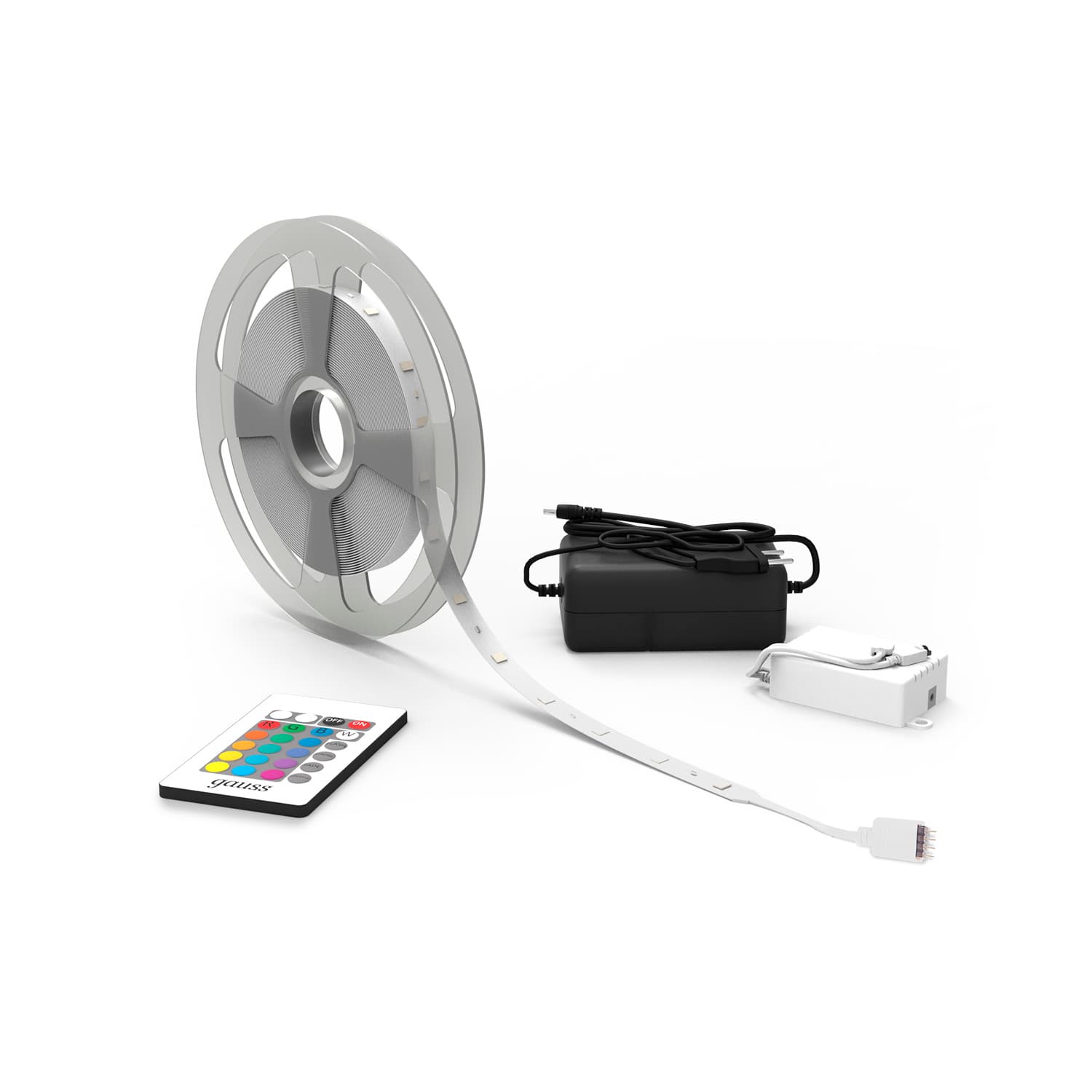 Комплект светодиодной ленты 6 Вт/м DC 12В RGBW IP20 60LED 30RGB+30W SMD5050 (с драйвером блистер 3м) 390 лм/м Basic