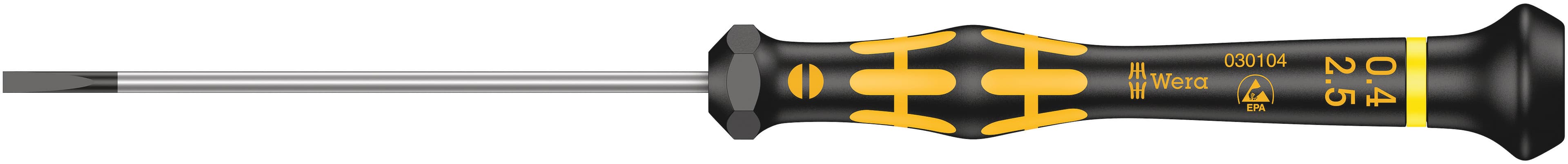 Отвертка шлицевая антистатическая для прецизионных работ 1578 A SL ESD Micro 0.40X2.5X80 мм