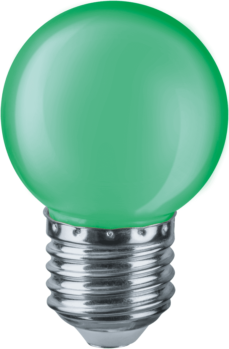Лампа светодиодная LED 1вт Е27 зеленый шар