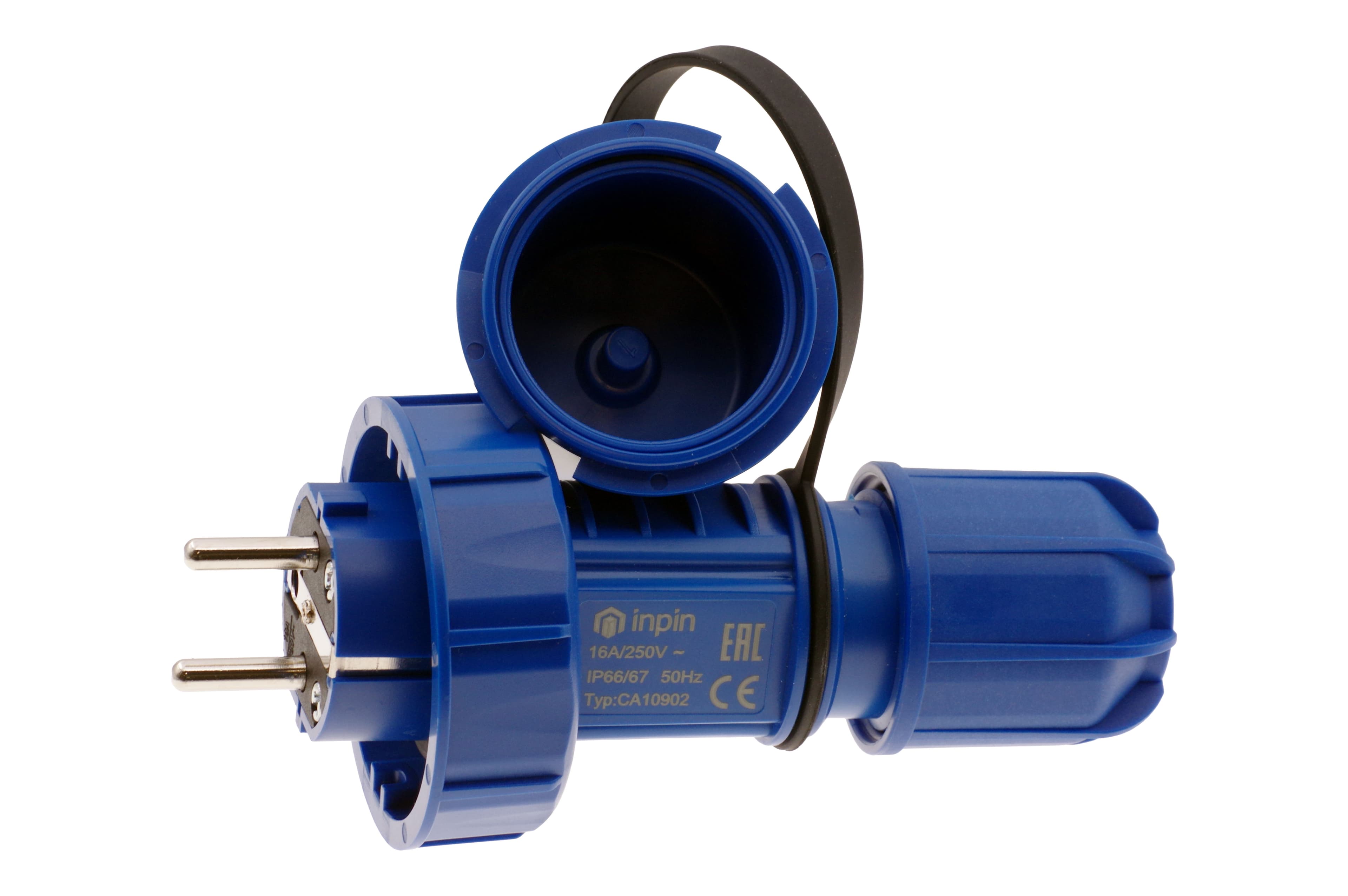Вилка кабельная 16А/250V/2P+E/IP66/67