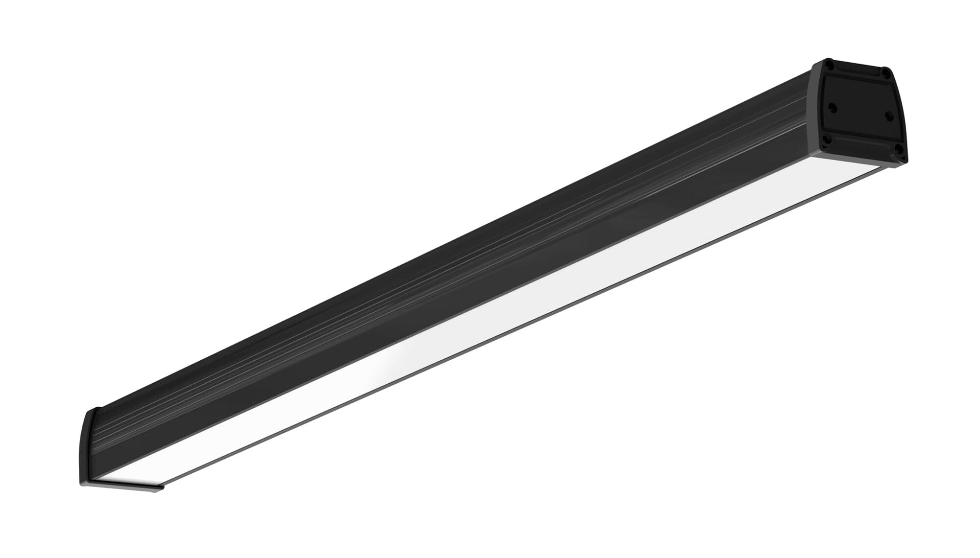 Светильник светодиодный CSVT LIRA 76 2420x87х80 CRI80 4000 opal-sand IP54 черный подвесной/накладной