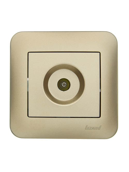 ASTI Розетка ТВ проходная, золото Lezard 7081-3636-129