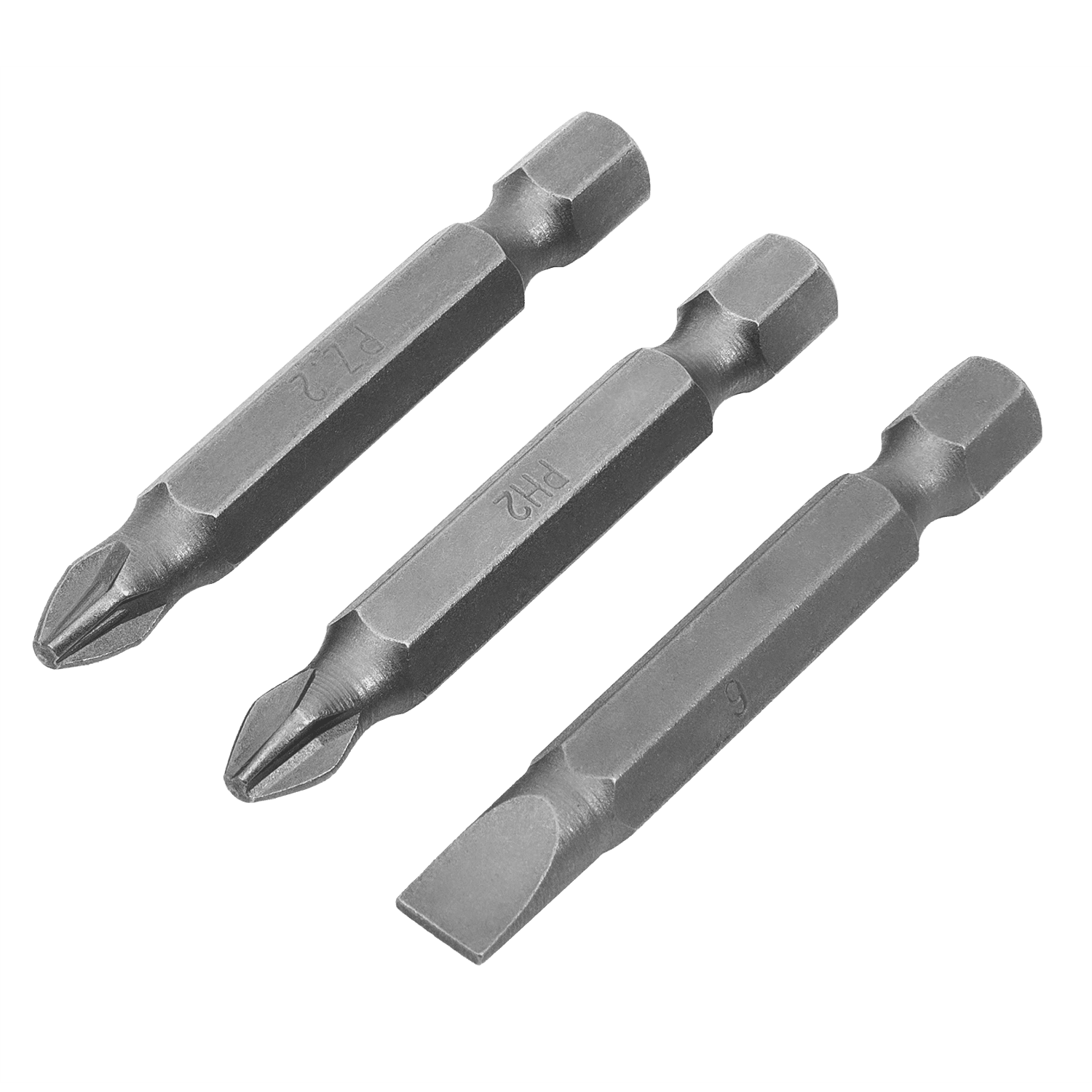 Набор бит PH2, PZ2, SL1,0х6 x 50 мм