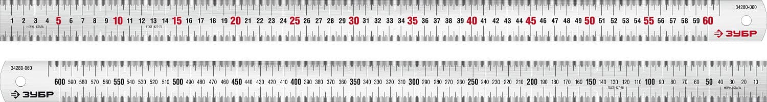 Линейка Про-60, усиленная нержавеющая 0.60 м, Профессионал