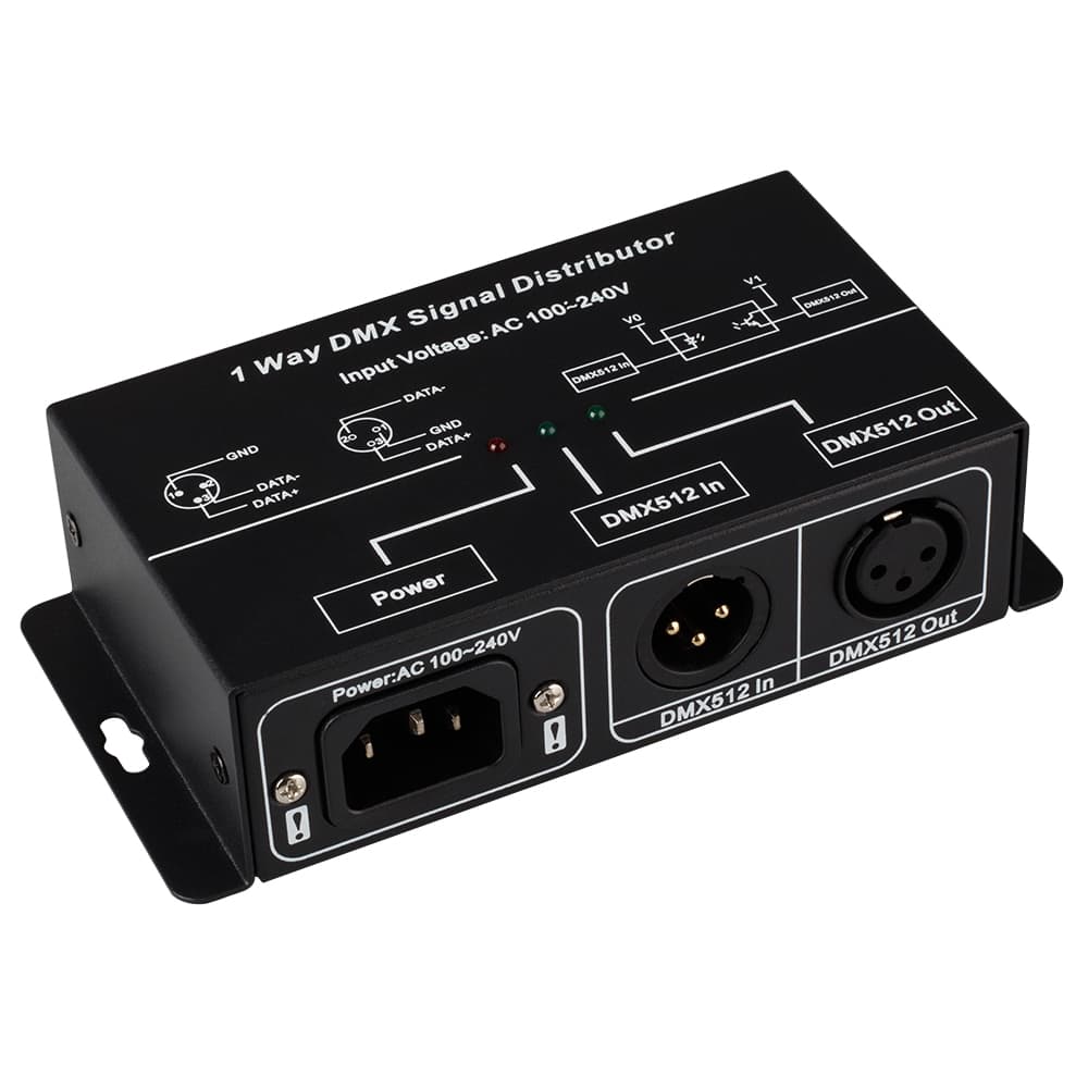 Усилитель DMX-сигнала LN-DMX-1CH 220V ARL, IP20 металл, 1 год