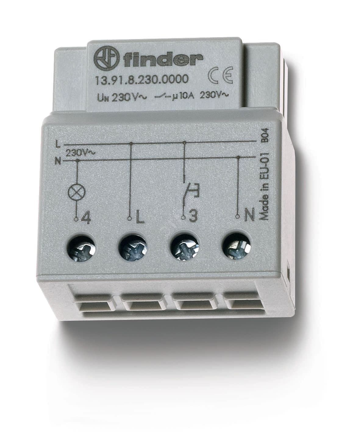Реле электронное шаговое, 1NO 10A, питание 230В АC, монтаж в коробке, IP20