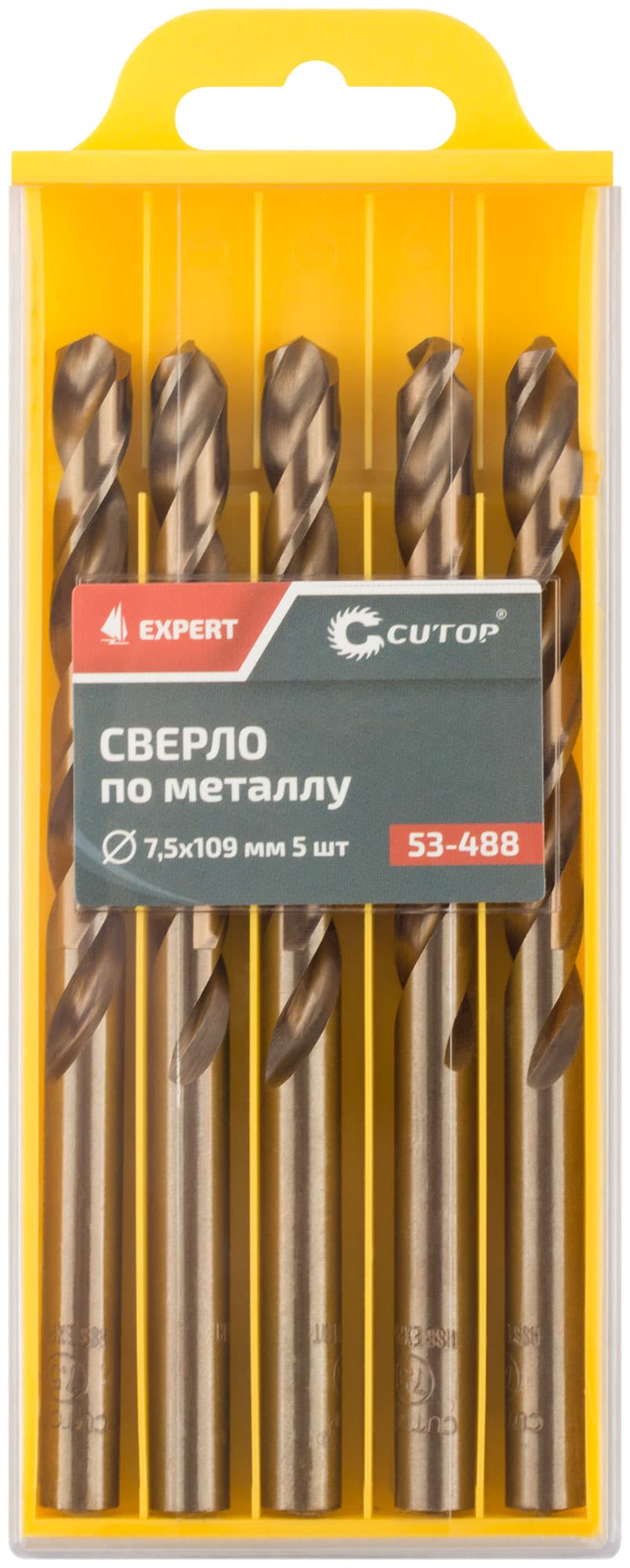 Сверло по металлу Cutop EXPERT, 7.5х109 мм (5 шт)