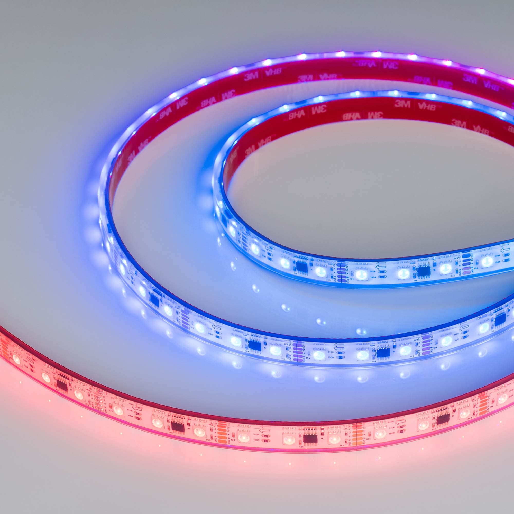 Лента светодиодная 14 Вт/м 12В IP68 RGB 60LED/м DMX-B60-10-15mm SMD 5060 5 м