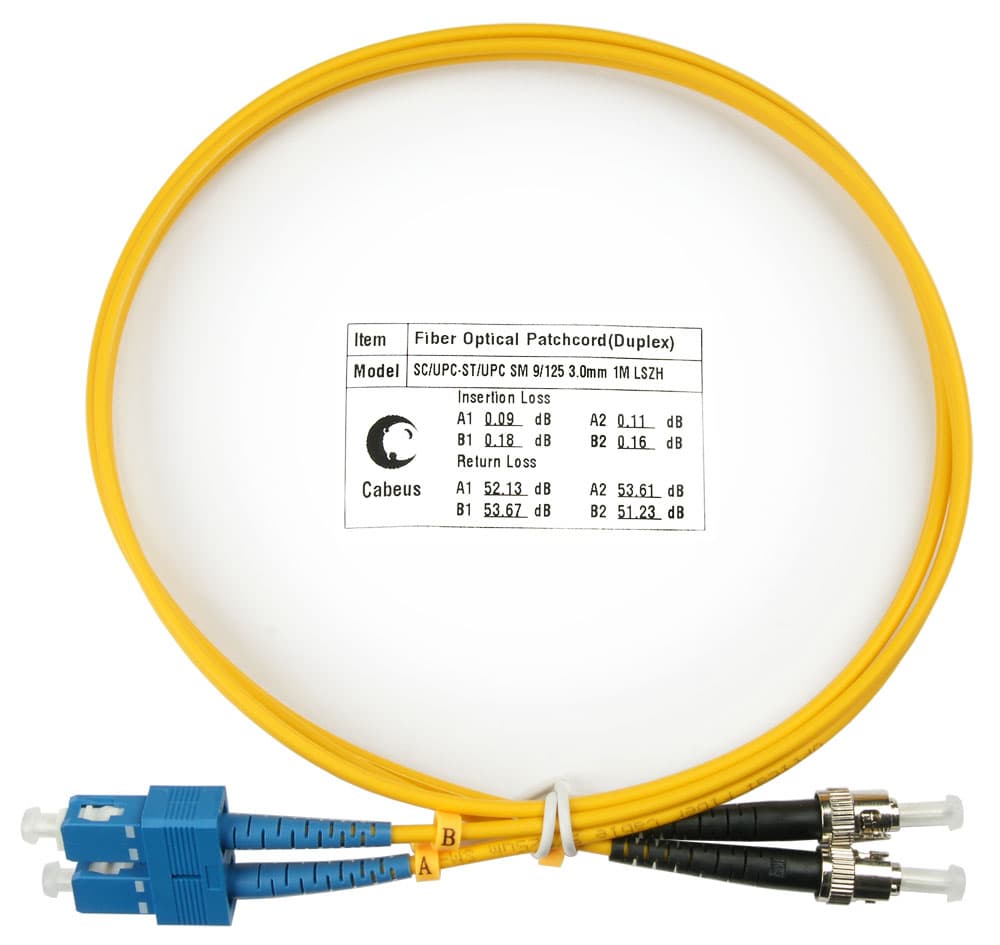 Патч-корд оптический duplex 1,5м SC-ST 9/125 sm LSZH
