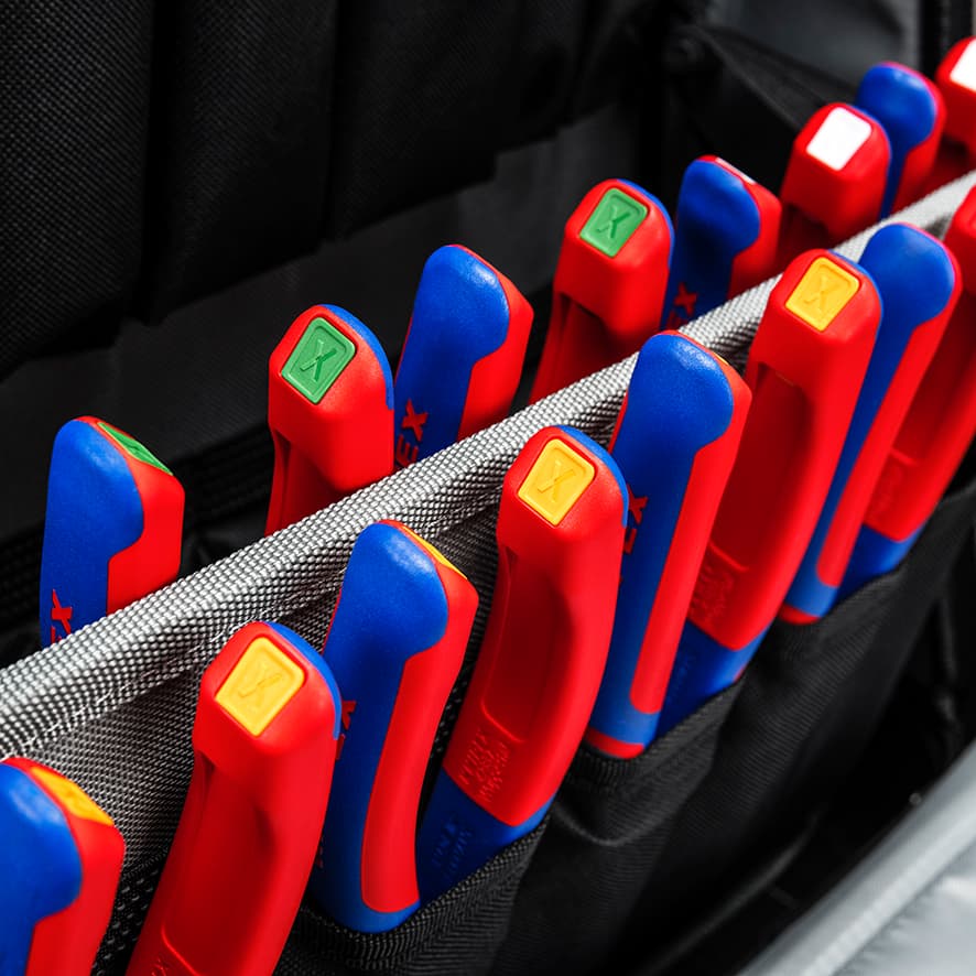 Клипса цветная, синяя, 10 шт, для маркировки инструмента KNIPEX, ColorCode Clip