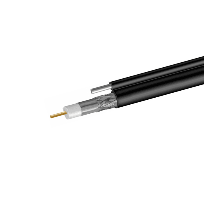 Кабель коаксиальный RG-11 черный CCS 1,63 / Conduct. 21% / Al 96х0,12 / PE с тросом Net.on 305м (RG-11/96 CCS)