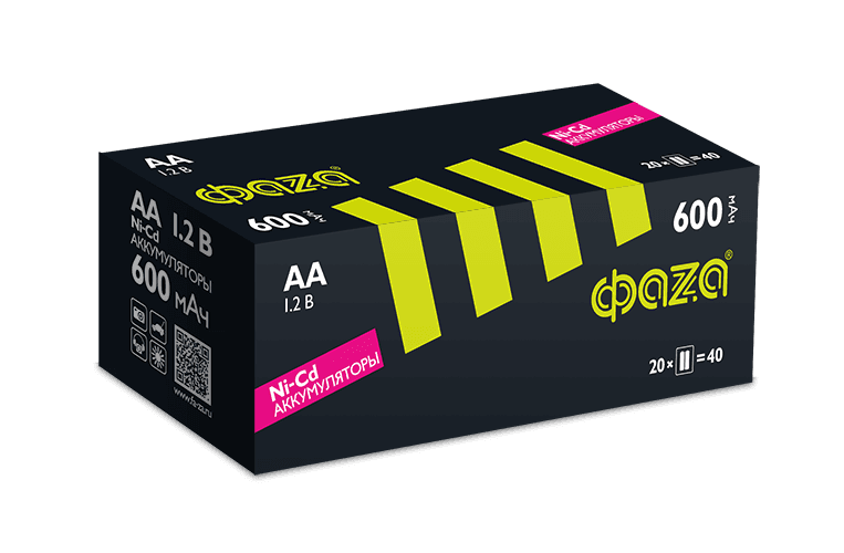 Аккумуляторы AA 600мАч Ni-Cd 2шт.