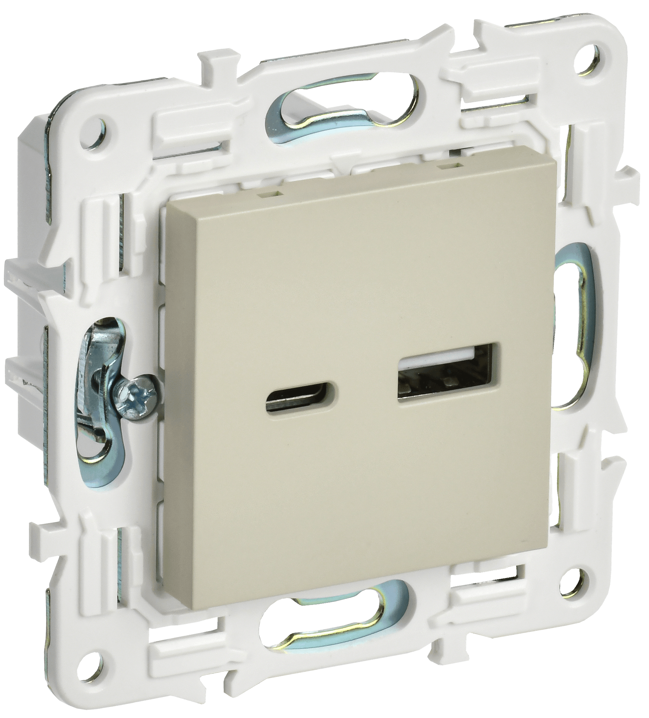 SKANDY Розетка USB A+C 3,1А SK-R14B бежевый IEK