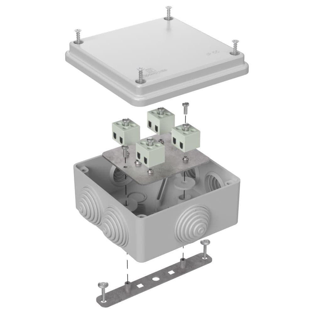 Коробка огнестойкая для о/п 40-0300-FR2.5-8 Е15-Е120 RAL7035 100х100х50 (14 шт/кор)