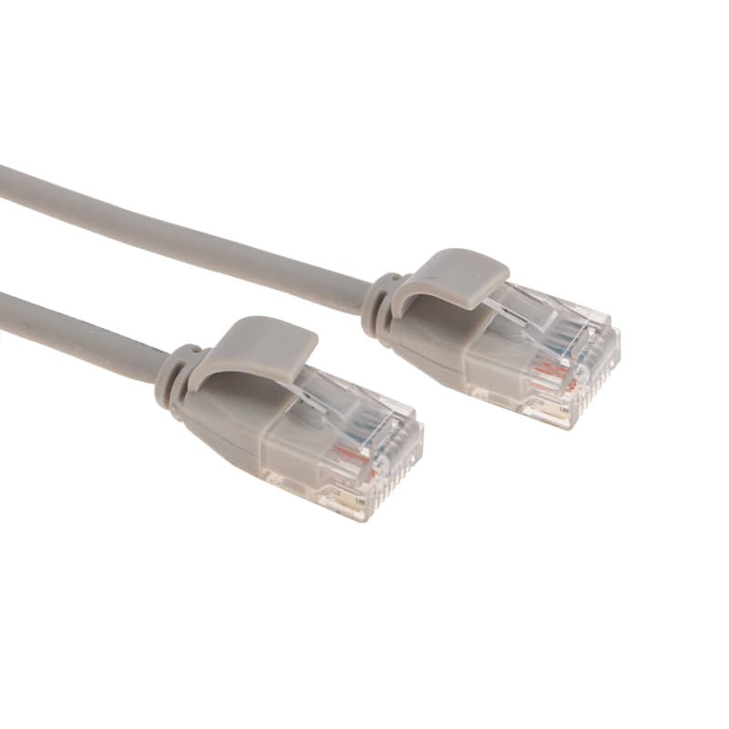Патч-корд U/UTP CAT 6A (10G), RJ45-RJ45, 28AWG, LSZH, серый, 2м,