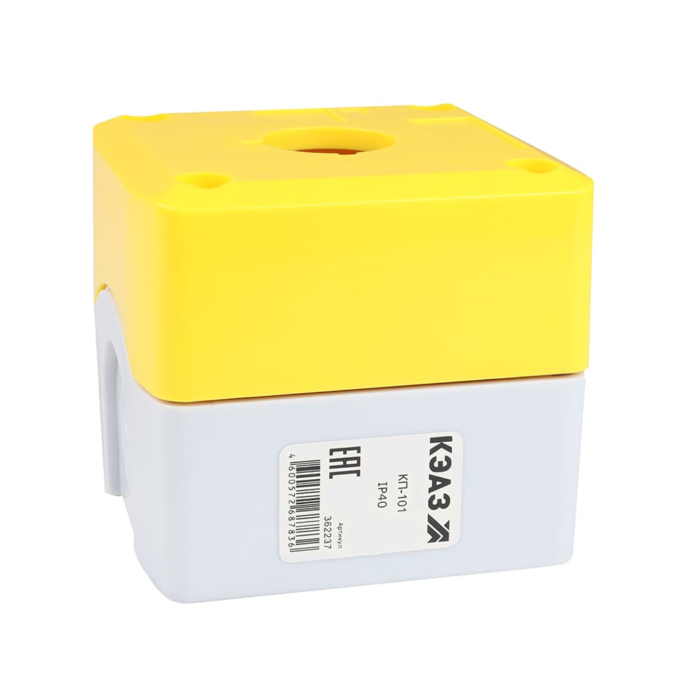 КП-101 Корпус кнопочного поста желтый 1 отв. IP40