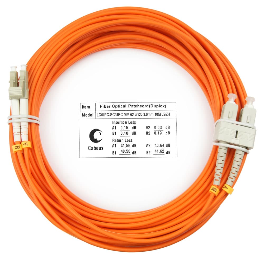 Патч-корд оптический duplex 15м LC-SC 62,5/125MM LSZH