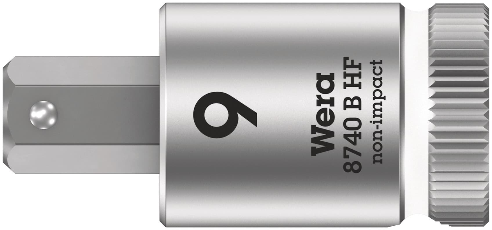 Головка торцевая 8740 B Hex-Plus HF Zyklop со вставкой под внутренний шестигранник DR 3/8 с функцией фиксации крепежа 9X38.5 мм