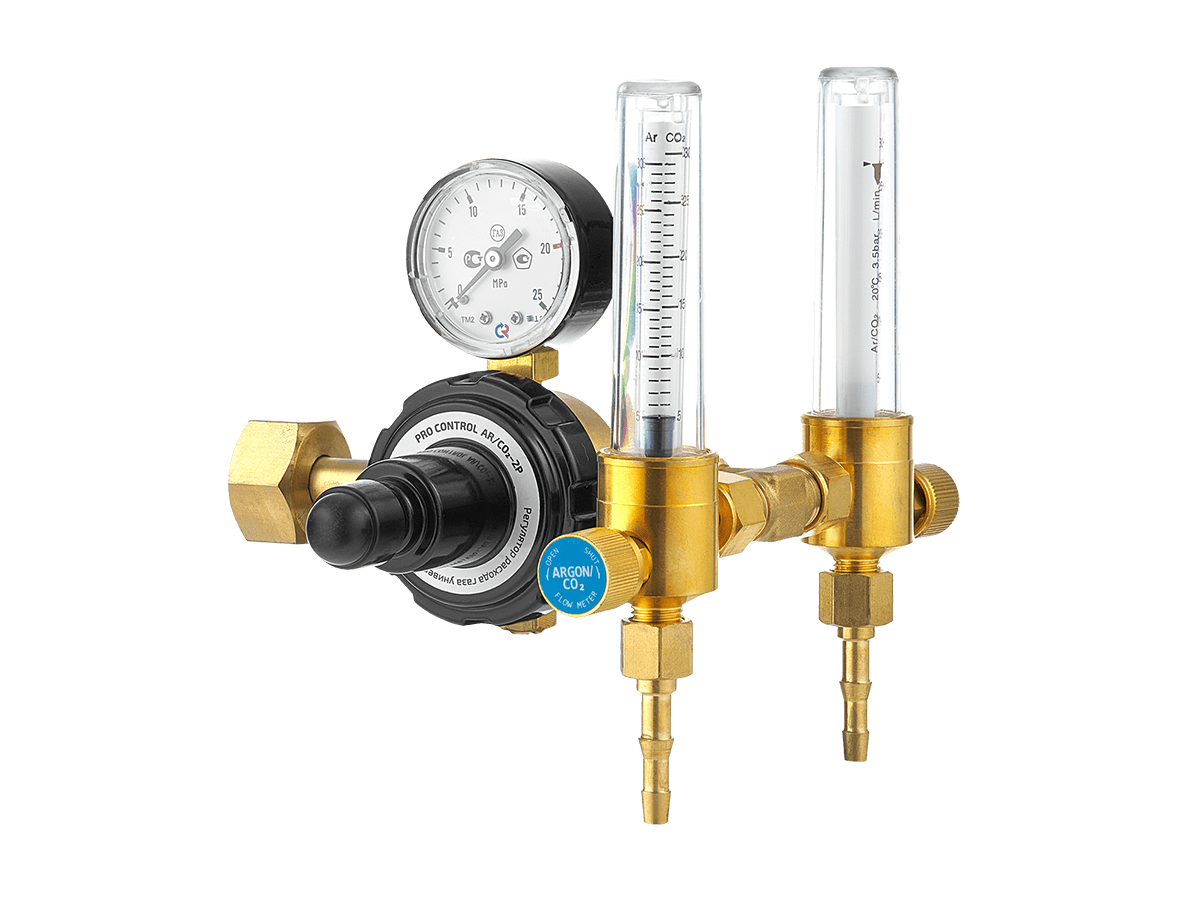 Регулятор расхода газа универсальный Сварог PRO CONTROL AR/CO2 2Р (7872637000), манометр с поверкой