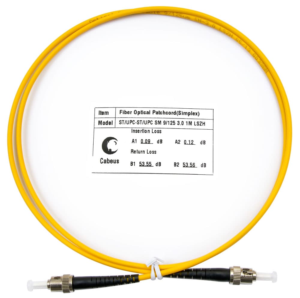 Патч-корд оптический simplex 1м ST-ST 9/125 sm LSZH