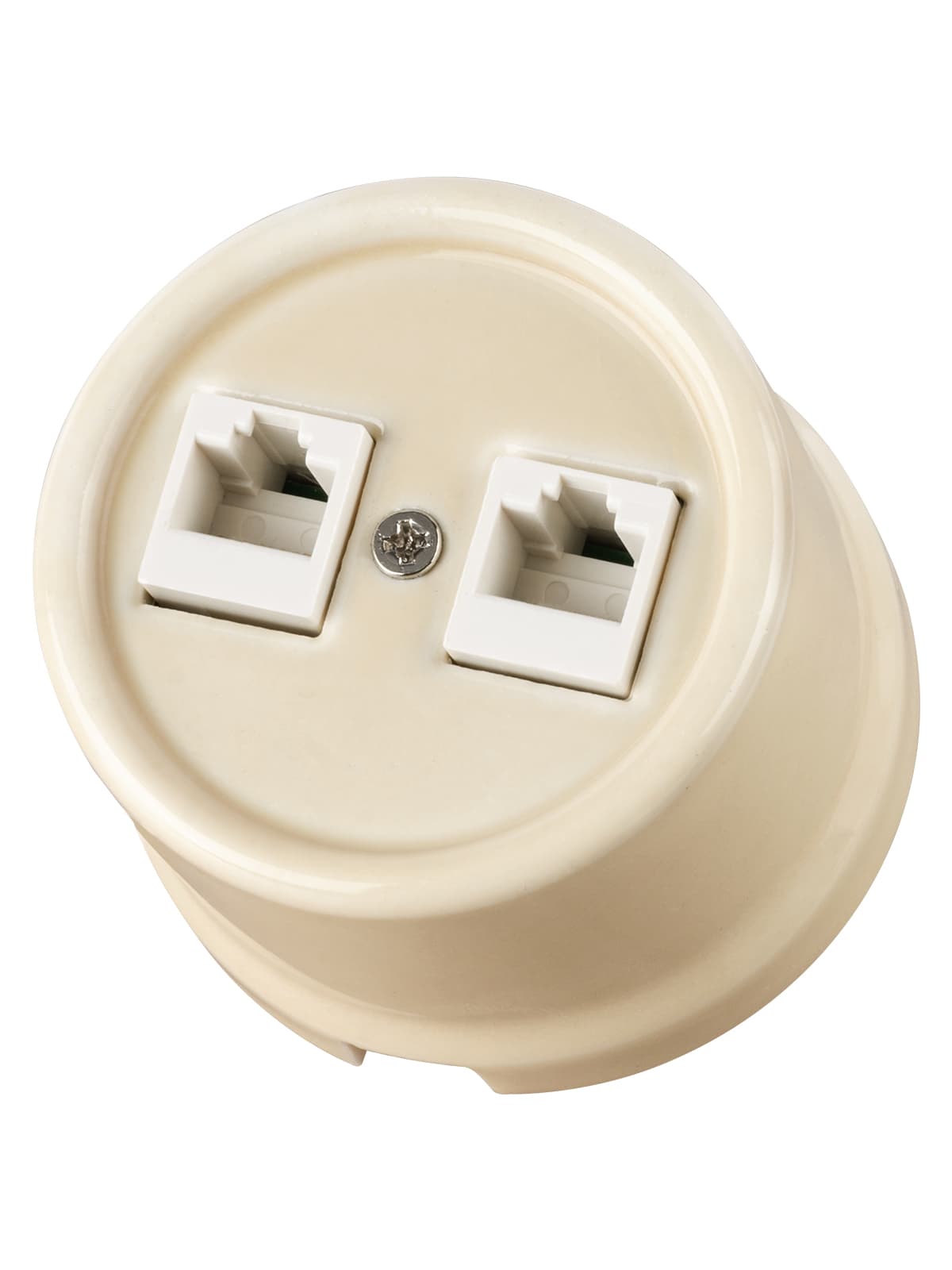 Розетка двойная компьютерная RJ45 сл. кость Болонь TDM