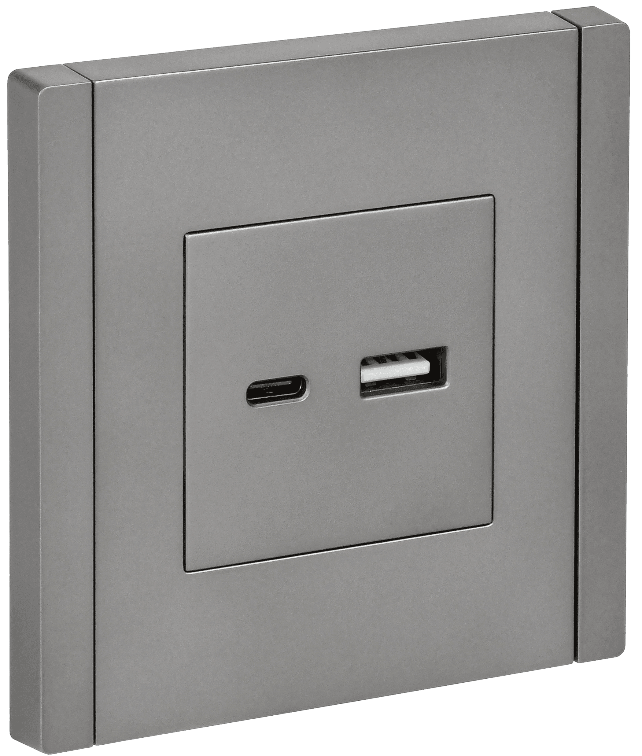 FORTE&PIANO Розетка USB A+C 3,1А FP550 сталь IEK