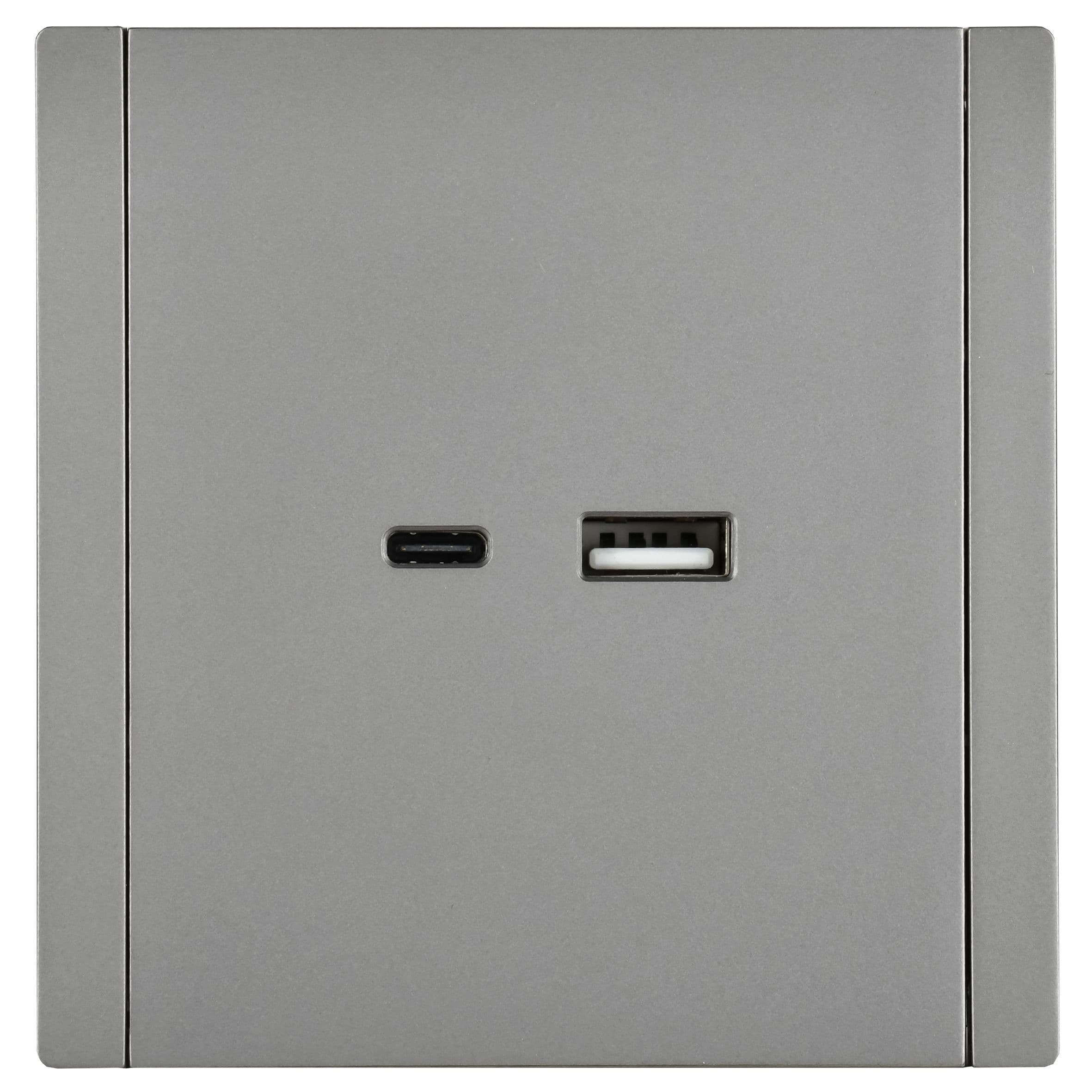 FORTE&PIANO Розетка USB A+C 3,1А FP550 сталь