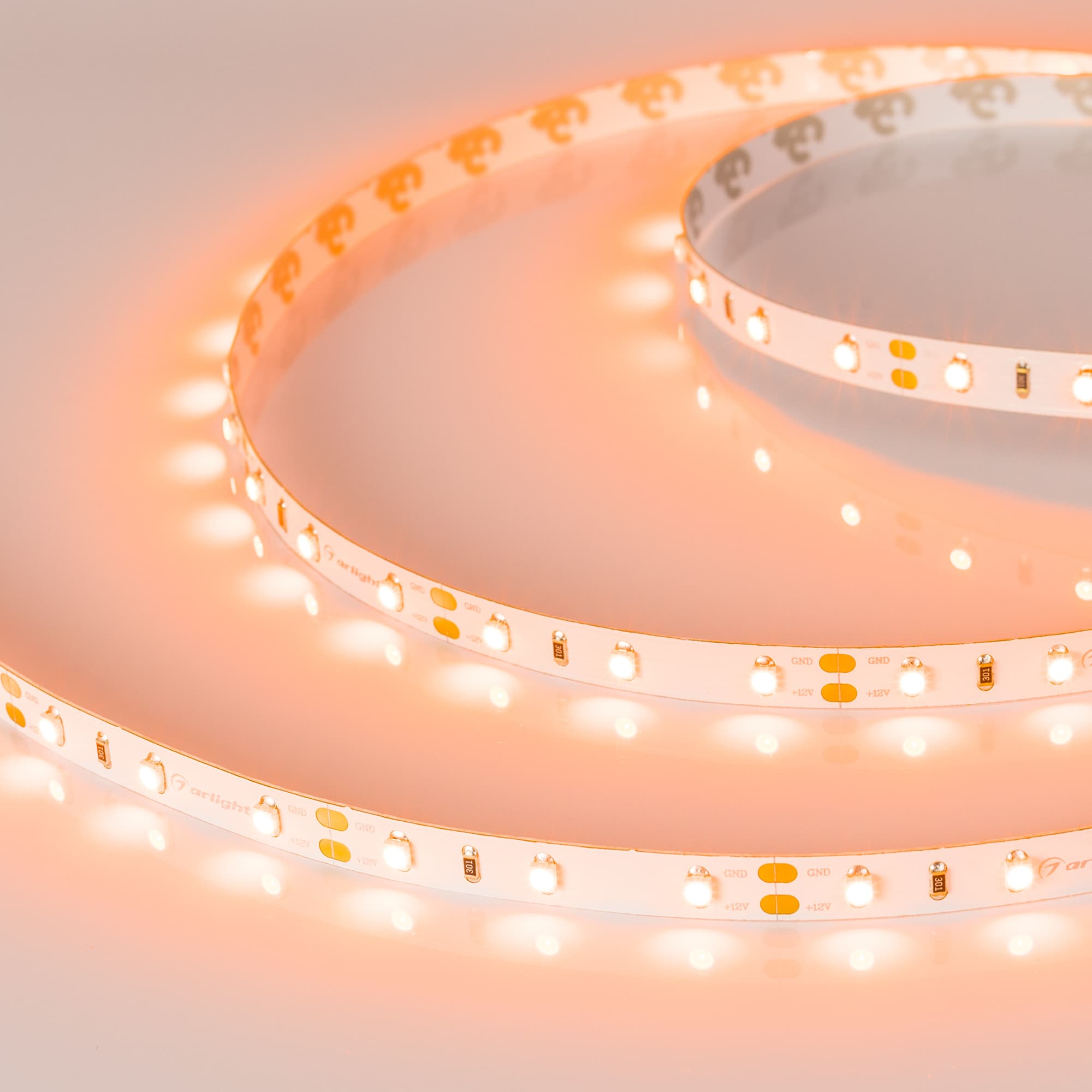 Лента светодиодная 4,8 Вт/м 12В IP20 Оранжевый 60LED/м RT/RTW-A60-8-11mm SMD 2835 5 м
