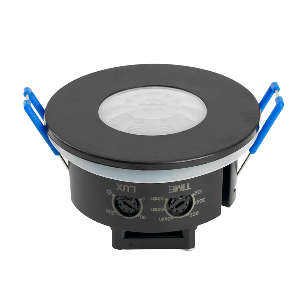 Датчик движения ИК встраиваемый 1200w 360 градусов 8м IP54 черный